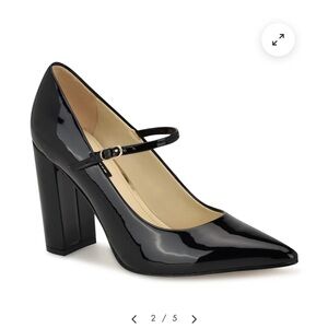 Nine West Black Patent Leather Mary Jane Pumps NWT